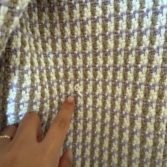 Maje Vido Lavender White Ecru Parme Tweed Jacket Cardigan 36 / S - Picture 12 of 12